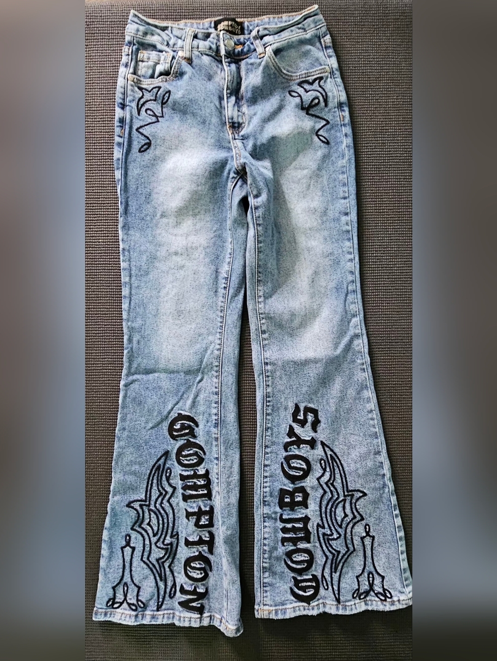 Compton Cowboys x Forever 21 Flare Jeans Size 27 Y2K Streetwear
